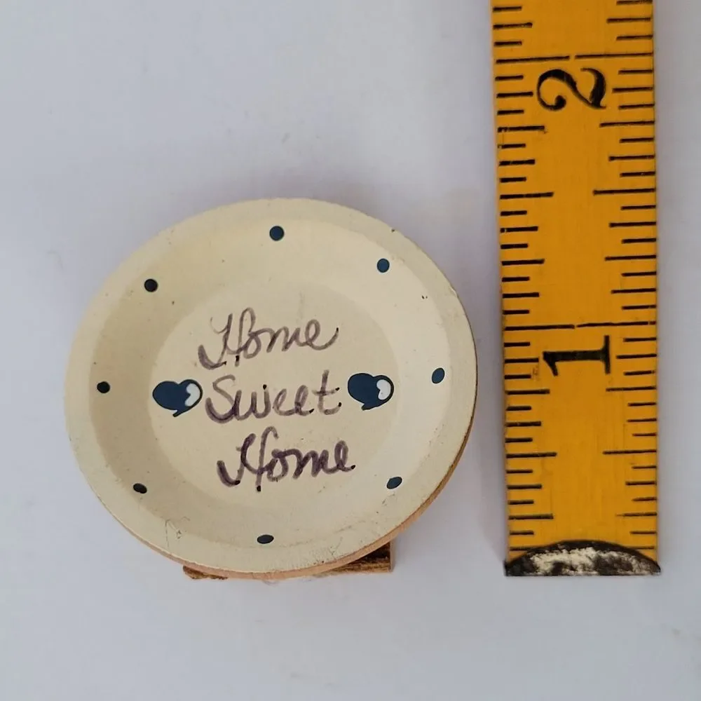 Miniature 'Home Sweet Home' Decorative Plate On Stand